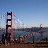 Dirk and his Dad in front of the Golden Gate Bridge